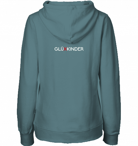 Organic Hoodie (women) WELT AUS MUSIK AN - white typo