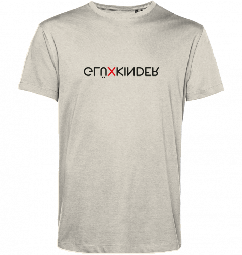 Organic T-Shirt (men) GLÜXKINDER Vertical - black typo