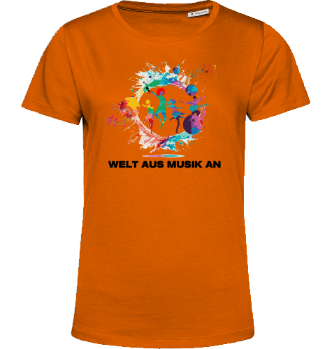 Organic T-Shirt (women) - WELT AUS MUSIK AN - black typo
