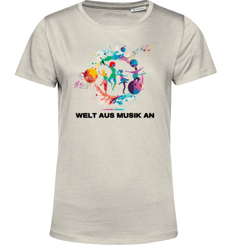 Organic T-Shirt (women) - WELT AUS MUSIK AN - black typo