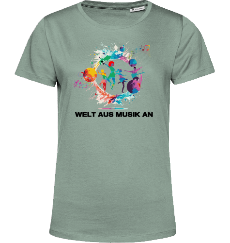 Organic T-Shirt (women) - WELT AUS MUSIK AN - black typo