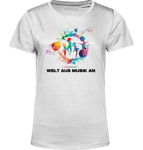 Organic T-Shirt (women) - WELT AUS MUSIK AN - black typo
