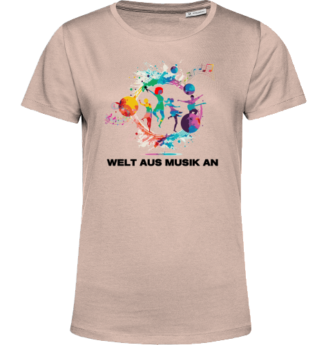Organic T-Shirt (women) - WELT AUS MUSIK AN - black typo
