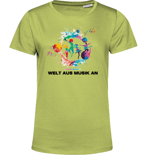 Organic T-Shirt (women) - WELT AUS MUSIK AN - black typo